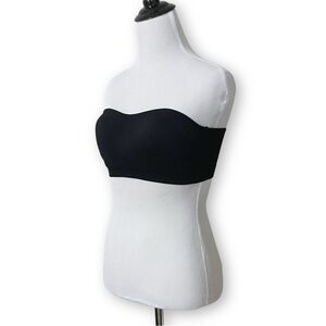 Auden Women's Size S Black Strapless Seamless Lightly Lined Bandeau Bralette Bra